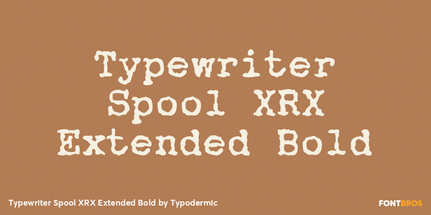 Typewriter Spool XRX Extended Bold Font Poster #1