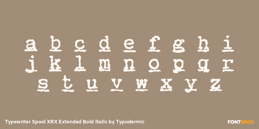 Typewriter Spool XRX Extended Bold Italic Font Poster #3