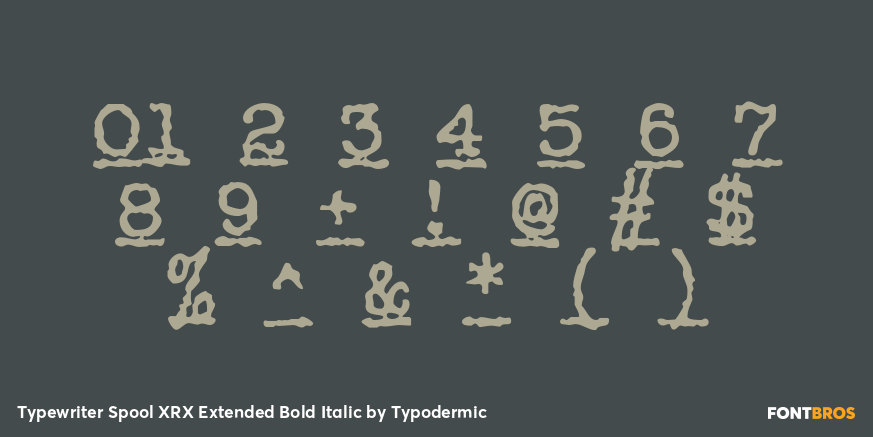 Typewriter Spool XRX Extended Bold Italic Font Poster #4