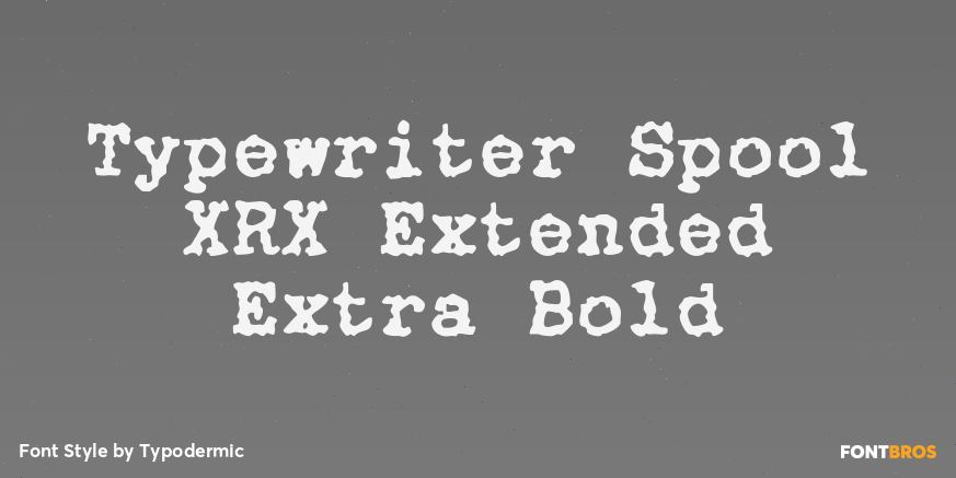 Typewriter Spool XRX Extended Extra Bold Poster
