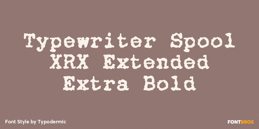Typewriter Spool XRX Extended Extra Bold Poster