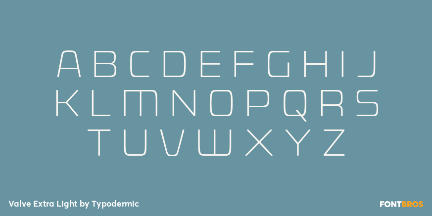 Valve Extra Light Font Poster #2