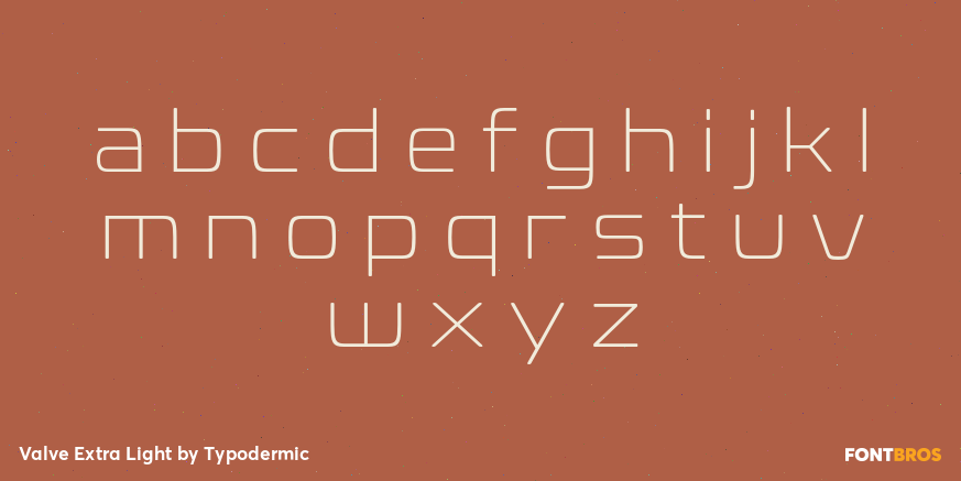 Valve Extra Light Font Poster #3