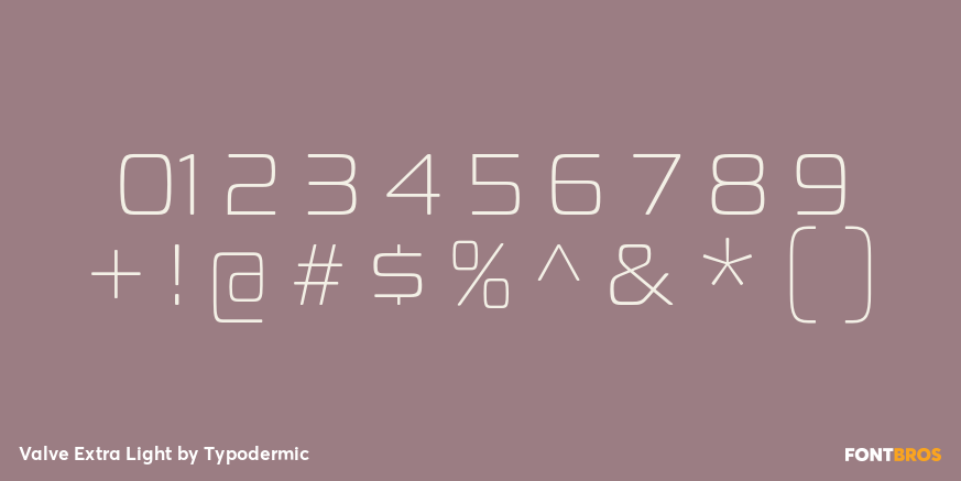 Valve Extra Light Font Poster #4
