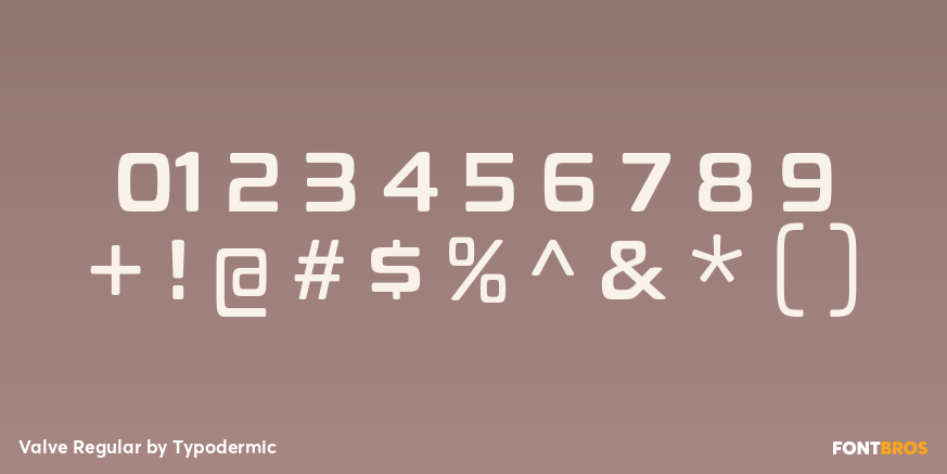 Valve Regular Font Poster #1