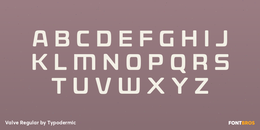 Valve Regular Font Poster #1