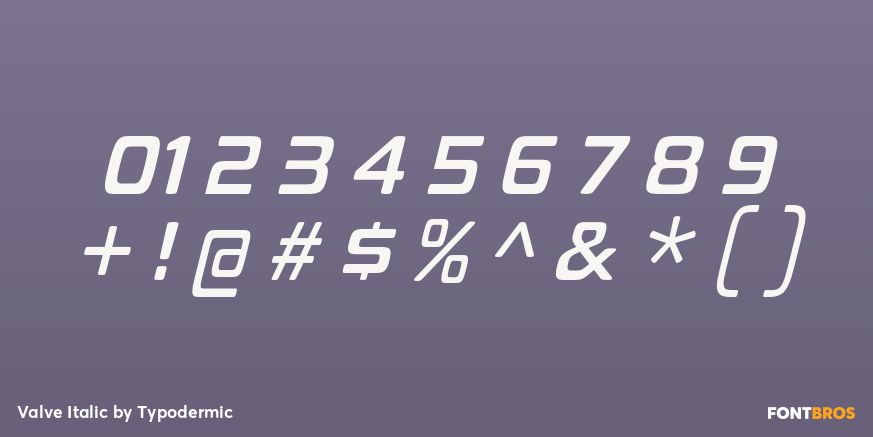 Valve Italic Font Poster #1