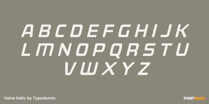 Valve Italic Font Poster #1
