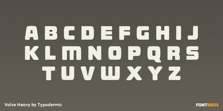 Valve Heavy Font Poster #2