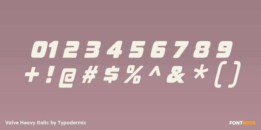 Valve Heavy Italic Font Poster #4