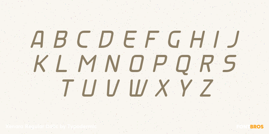 Xenara Regular Italic Font Poster #1