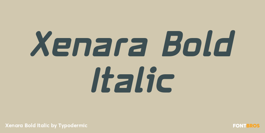 Xenara Bold Italic Font Poster #1