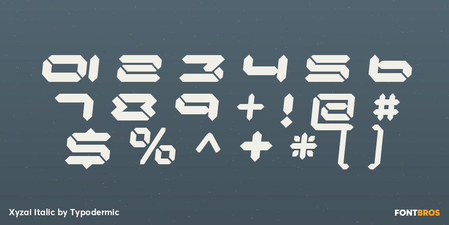 Xyzai Italic Font Poster #1