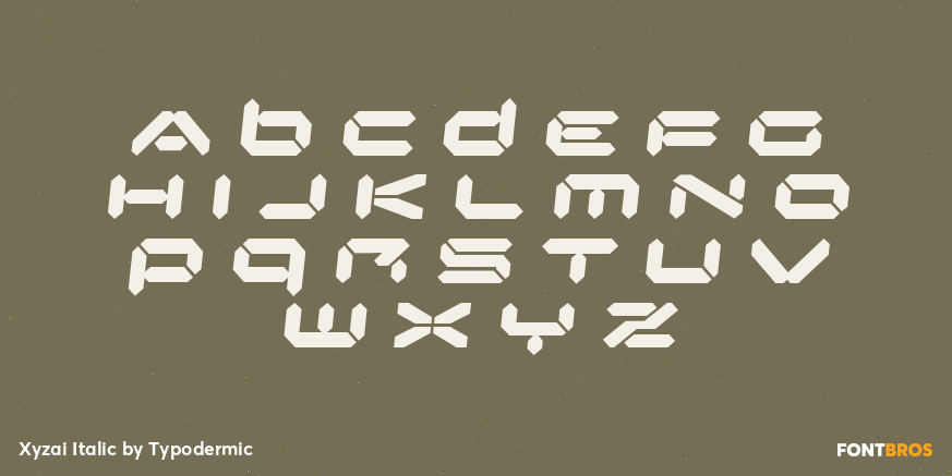 Xyzai Italic Font Poster #2