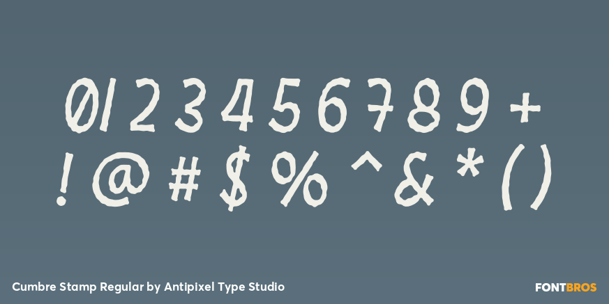 Cumbre Stamp Regular Font Poster #1