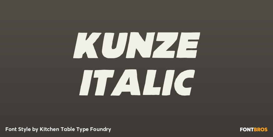 Kunze Italic Font Poster #1
