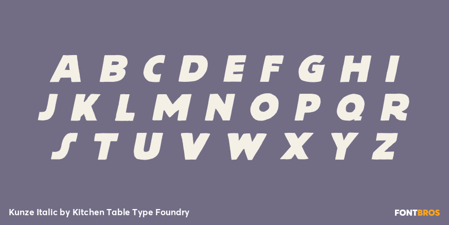 Kunze Italic Font Poster #2