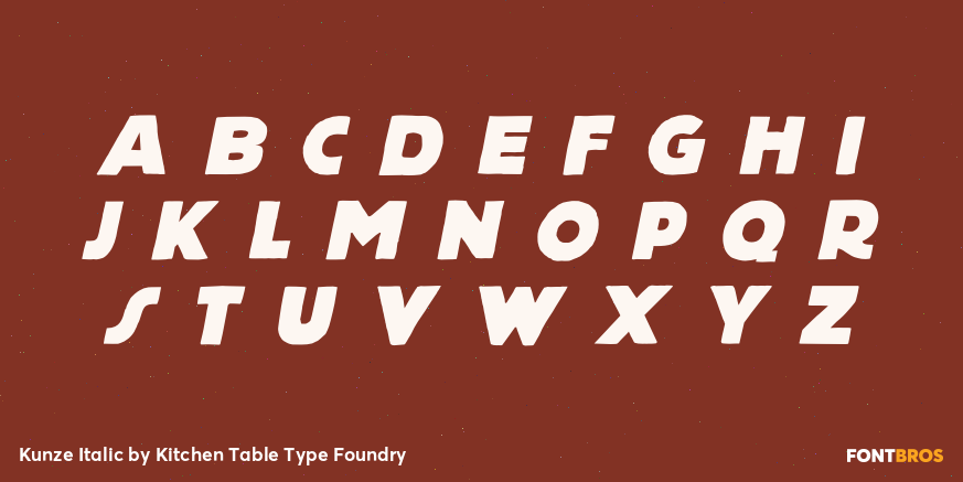 Kunze Italic Font Poster #3