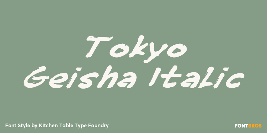 Tokyo Geisha Italic Font Poster #1