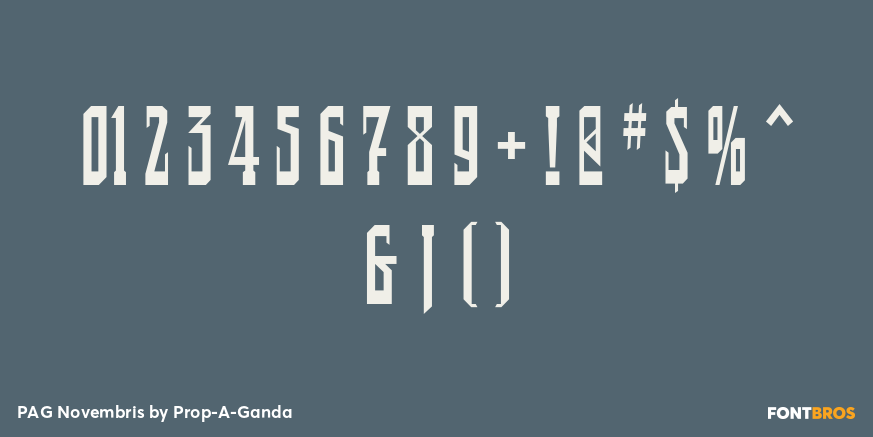 PAG Novembris Font Poster #1