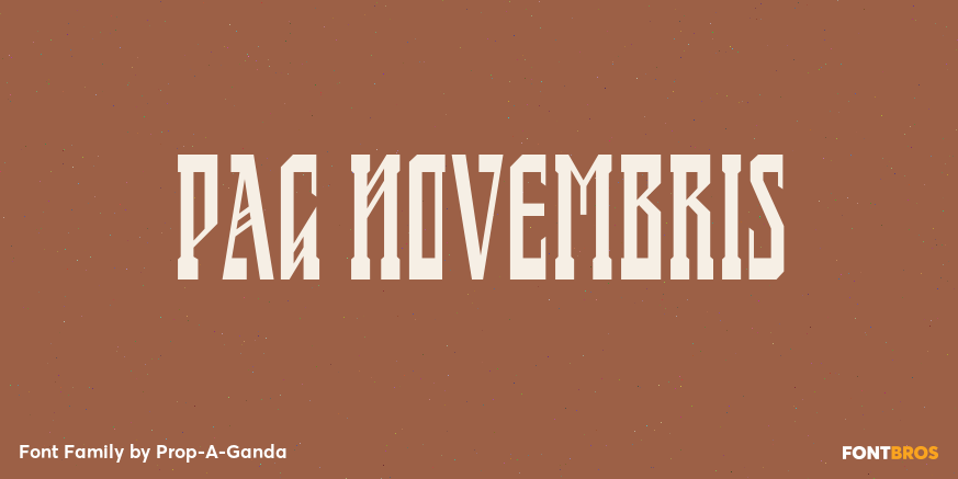 PAG Novembris Font Poster #1
