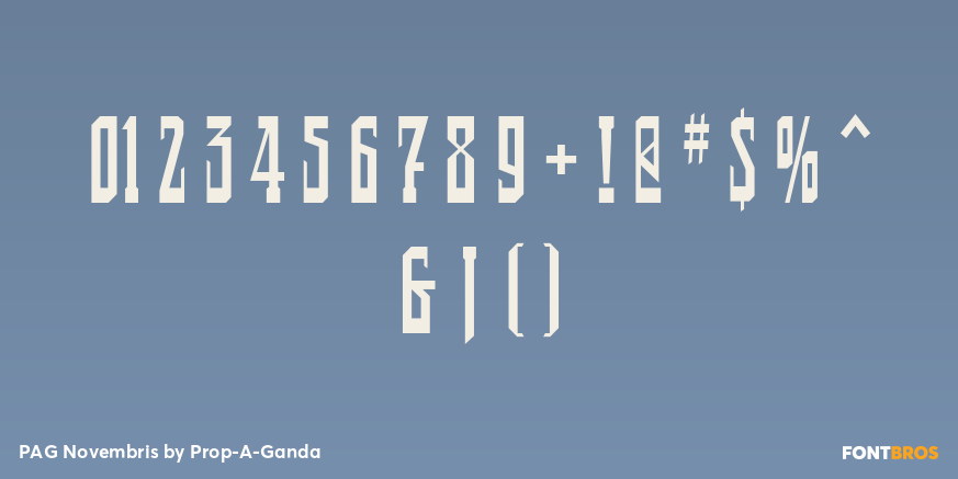 PAG Novembris Font Poster #4