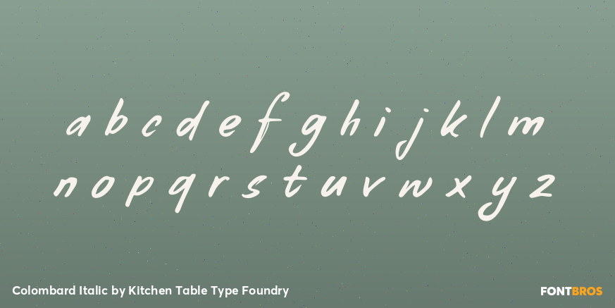 Colombard Italic Font Poster #3