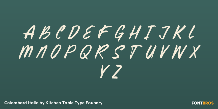 Colombard Italic Font Poster #2