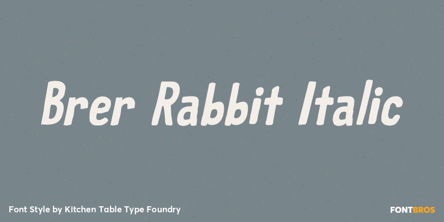 Brer Rabbit Italic Font Poster #1