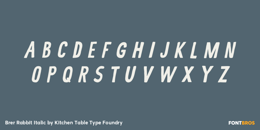 Brer Rabbit Italic Font Poster #1