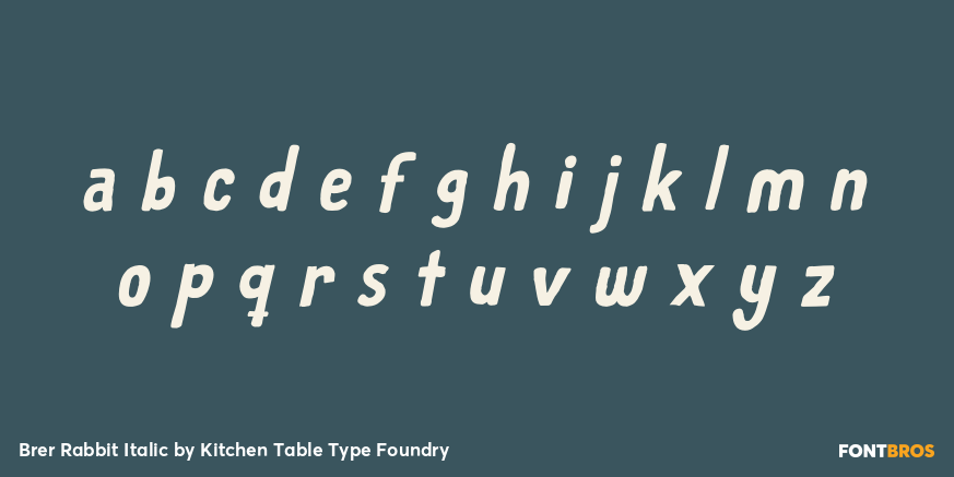 Brer Rabbit Italic Font Poster #1