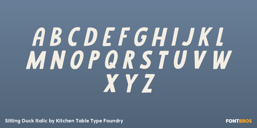 Sitting Duck Italic Font Poster #2