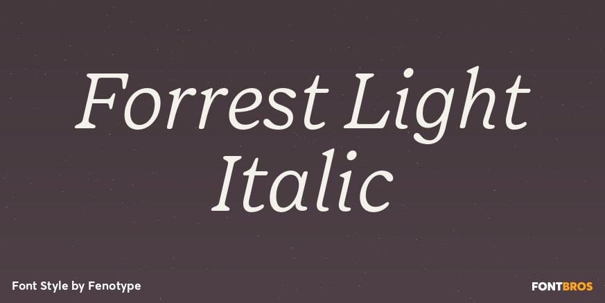 Forrest Light Italic Poster