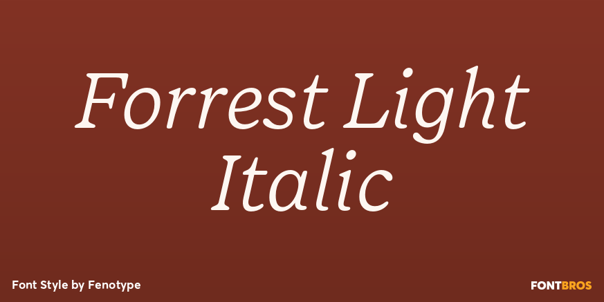 Forrest Light Italic Poster