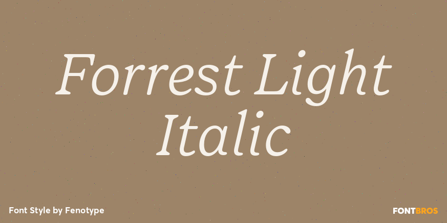 Forrest Light Italic Poster