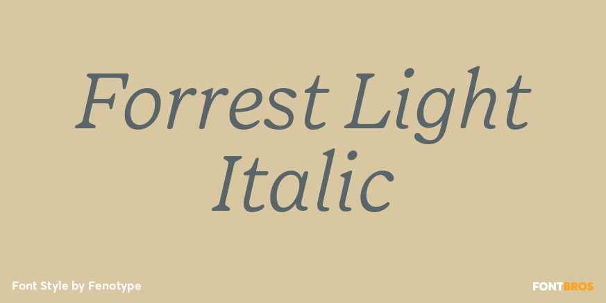 Forrest Light Italic Poster