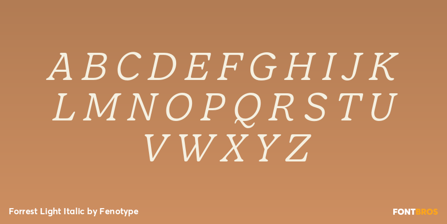 Forrest Light Italic Font Poster #1