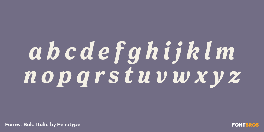 Forrest Bold Italic Font Poster #3