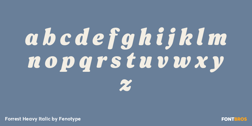 Forrest Heavy Italic Font Poster #1