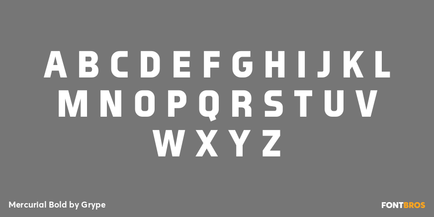 Mercurial Bold Font Poster #2