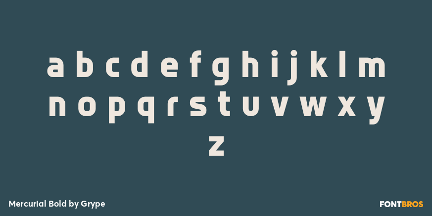 Mercurial Bold Font Poster #3