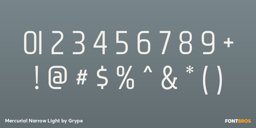 Mercurial Narrow Light Font Poster #1
