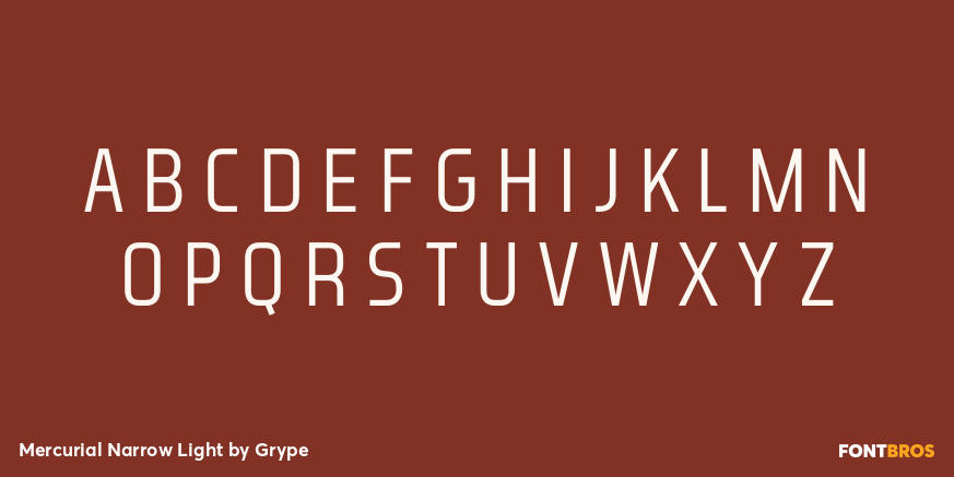 Mercurial Narrow Light Font Poster #1