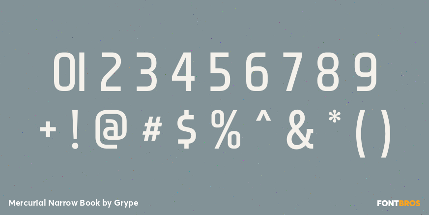 Mercurial Narrow Book Font Poster #4