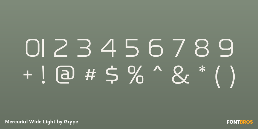 Mercurial Wide Light Font Poster #4
