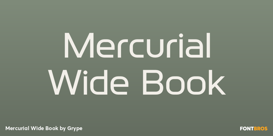 Mercurial Wide Book Font Poster #1