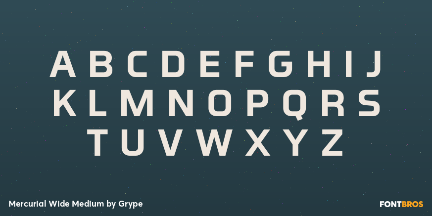 Mercurial Wide Medium Font Poster #2