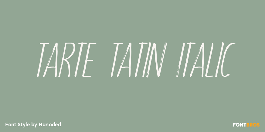 Tarte Tatin Italic Poster
