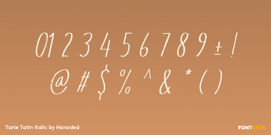 Tarte Tatin Italic Font Poster #4