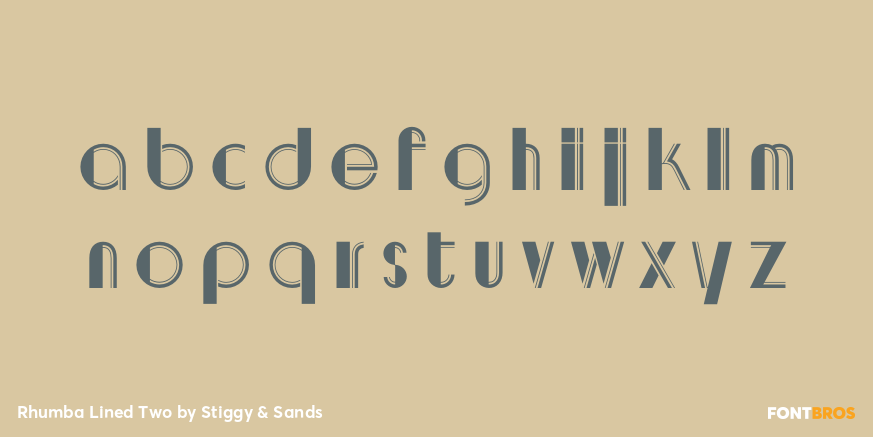 Rhumba Lined Two Font Poster #3